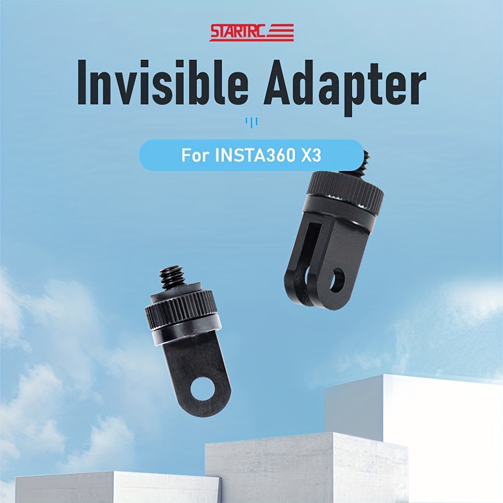 

Startrc 1/4 Inch Invisible Adapter For Insta360 1 X3/x2 Aluminum Alloy Adapter With Non-slip Pad 1/4 Adapter For 11/10/9