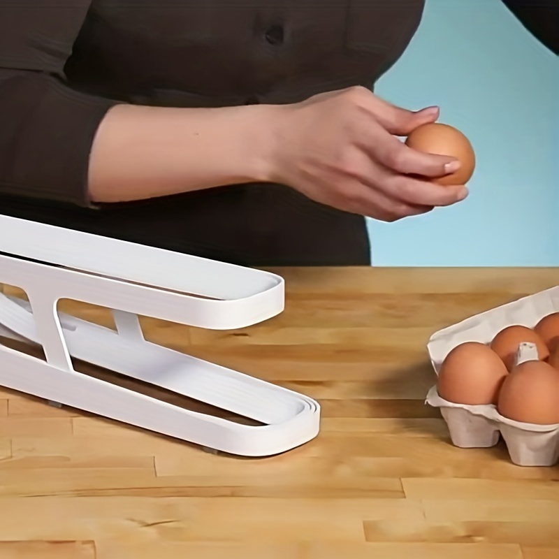 Egg Holder For Refrigerator Automatically Rolling Egg Storage Container 2  Tier