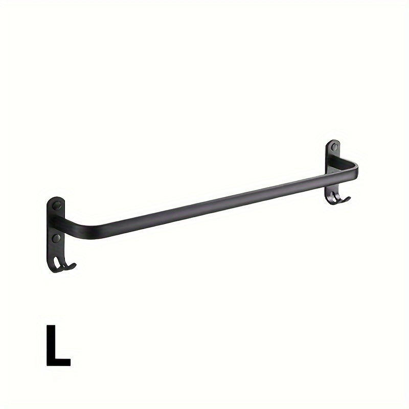 Black Space Aluminum Towel Bar Towel Rack For Bathroom Wall - Temu