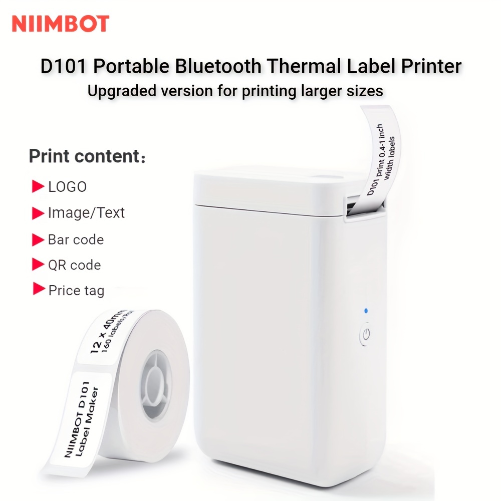 Label Maker Machine With Tape Niimbot D101 Label Printer Wide Wireless  Connection Multiple Templates Available For Phone Pad Easy To Use Office  Home Organization Usb Rechargeable Temu