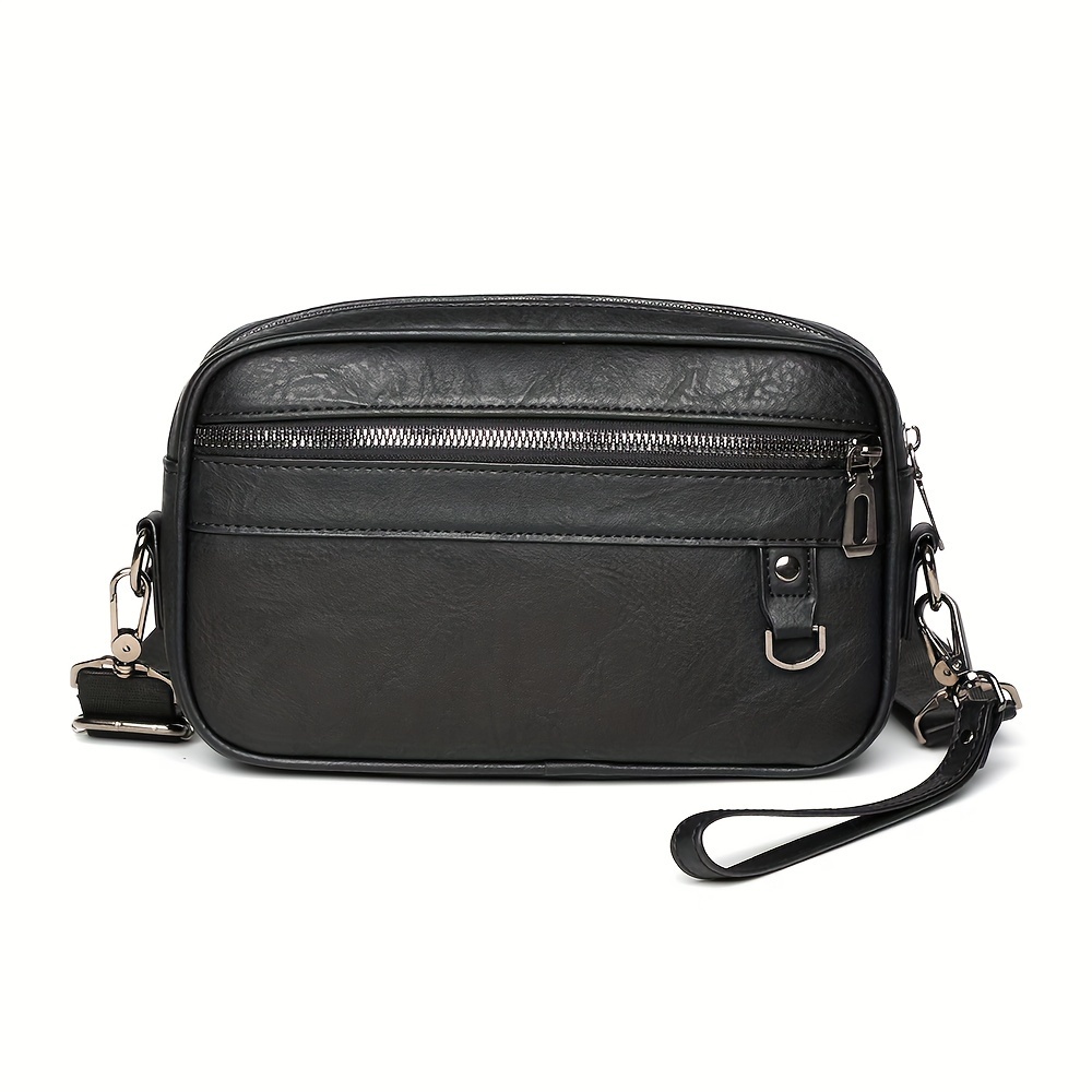 Image of Men's Business Casual Retro Shoulder Bag Hand-held, Suitable For Daily, College, Father's Day Gifts, Valentine's Day Gifts
