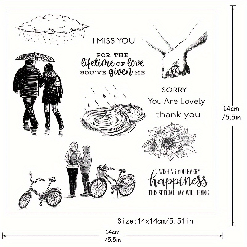 Happy Father's Day Clear Stamps for Card Making Blessing Love Words Clear  Stamp Father Day Transparent Silicone Stamps for DIY Scrapbooking Supplies