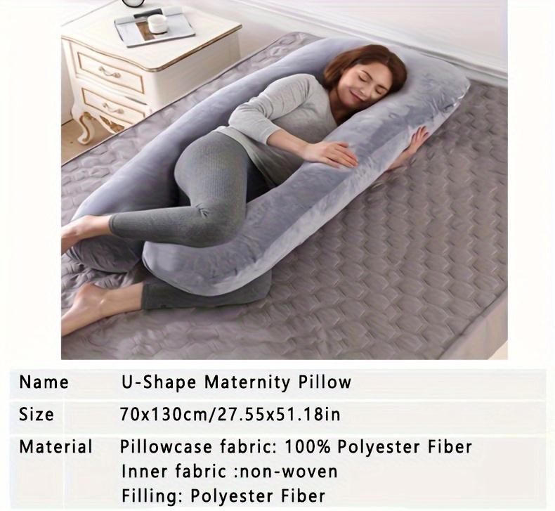 Almohada Embarazo Terciopelo Cristal, Almohada Cintura, Almohada Dormir  Lado, Almohada Embarazo En Forma C - Bebé Maternidad - Temu Mexico