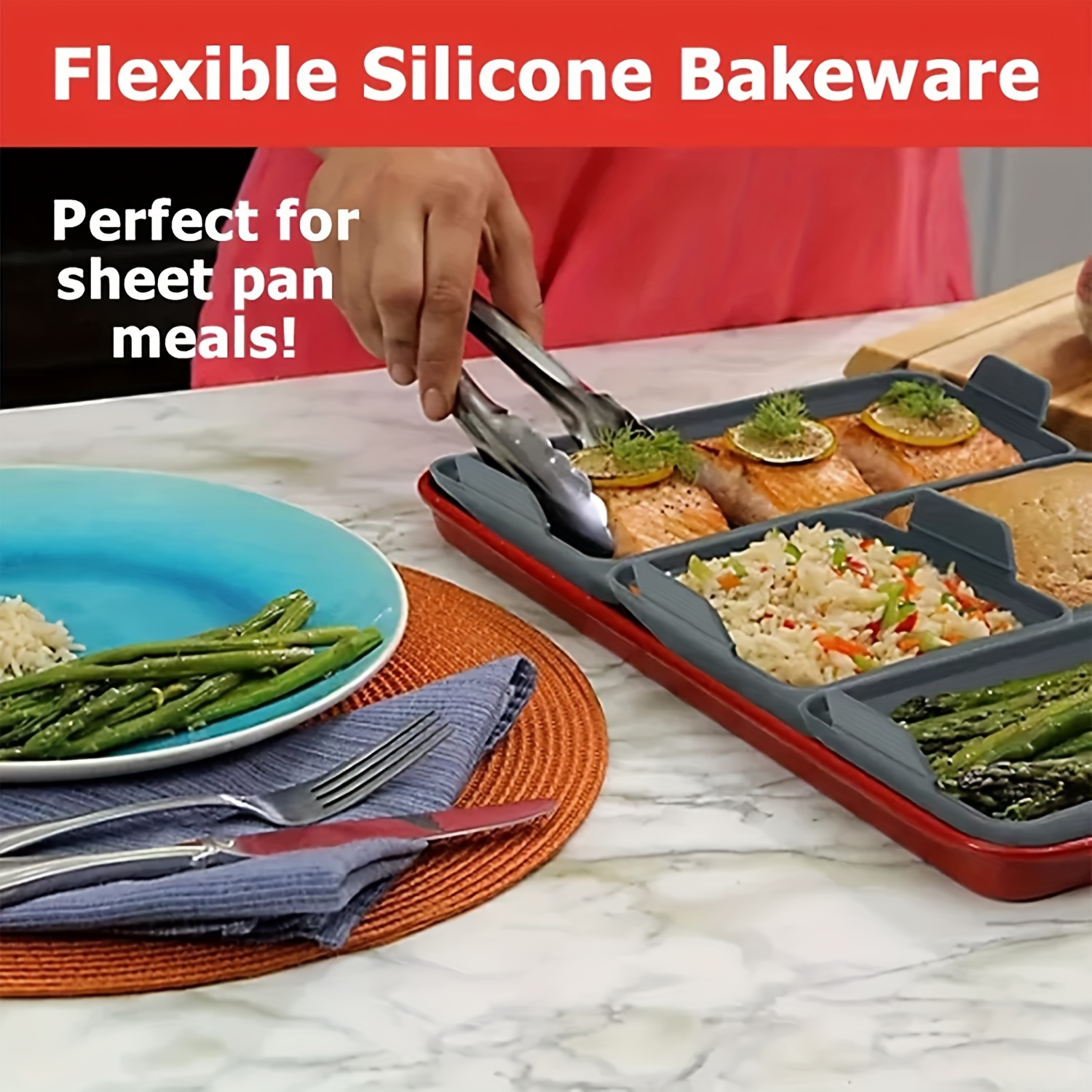 Silicone Sheet Pan Set Nonstick Silicone Dividers For Baking - Temu