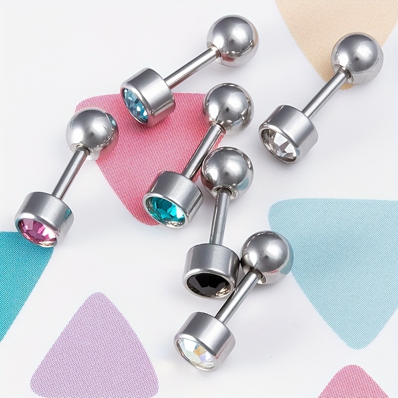 Stainless steel hot sale bar earrings