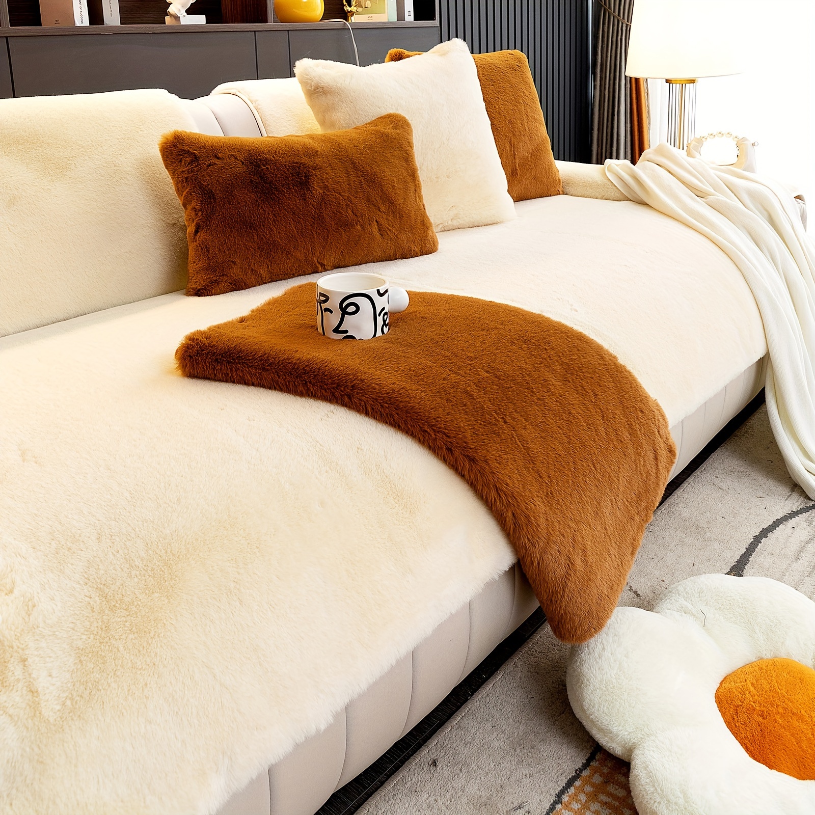Imitation Rabbit Plush Sofa Cushion Pet's Favorite Dog - Temu