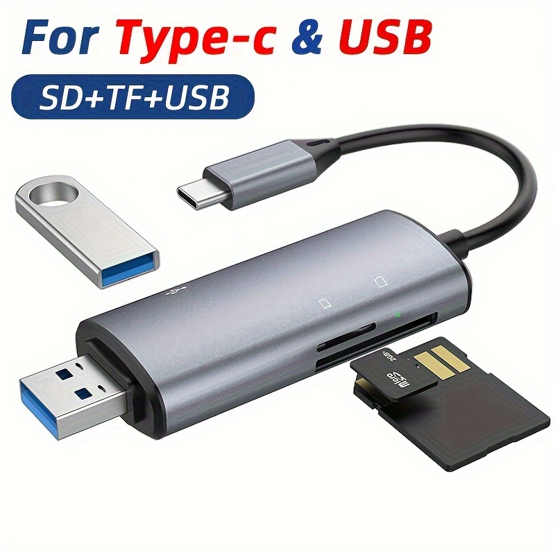 SD Card Reader USB C, 3 in 1 Micro SD Reader Aluminium Memory Card Reader  OTG Adapter Compatible with Samsung Galaxy S22/21/20/10, MacBook Air