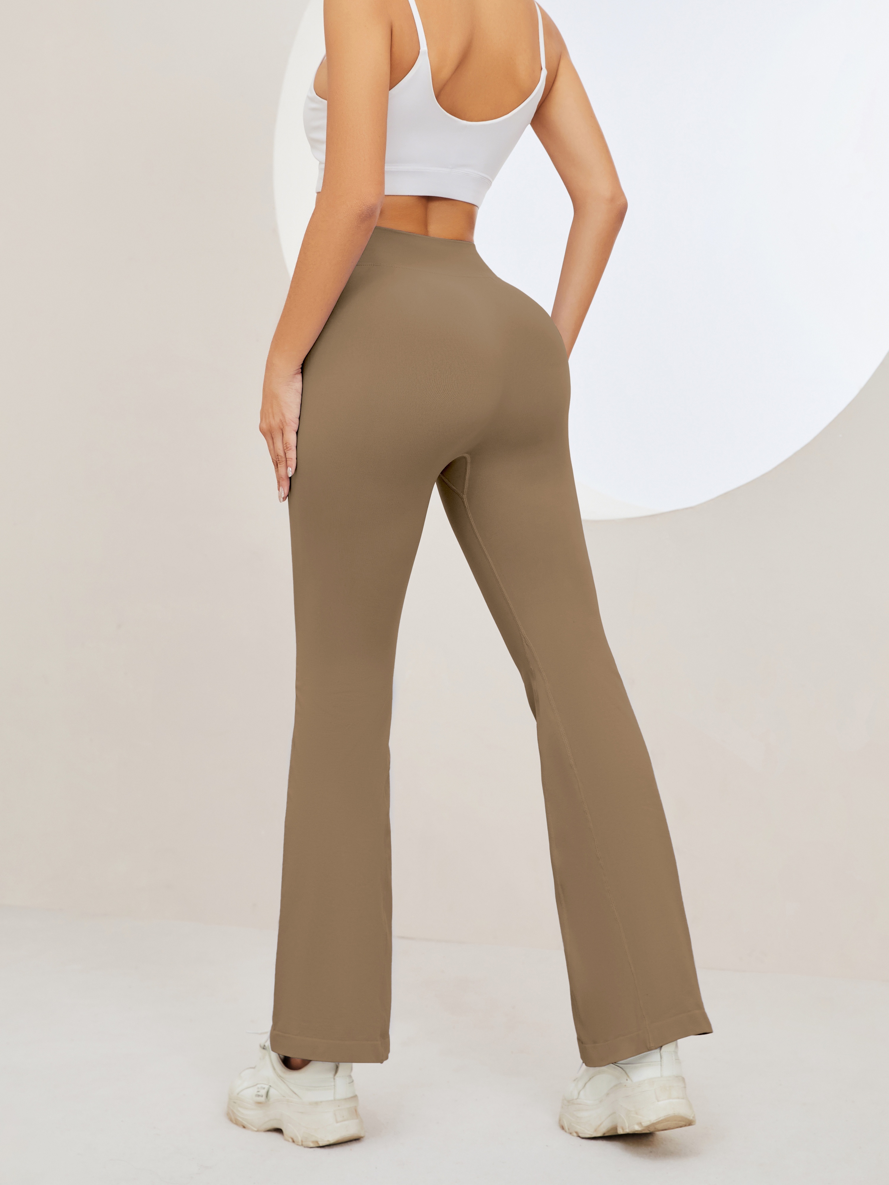 Solid Seamless Buckle Front High Waist Shaping Pants Tummy - Temu Germany