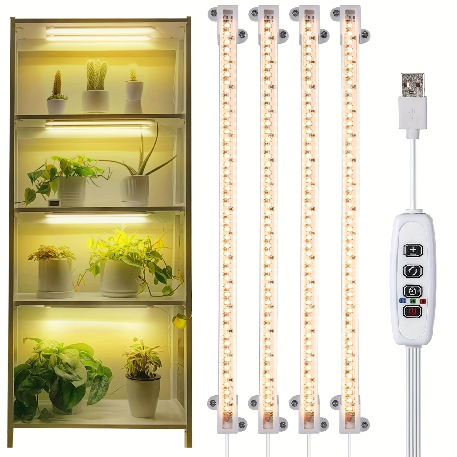 Grow Lights For Indoor Plants Led Strips Full Spectrum With - Temu
