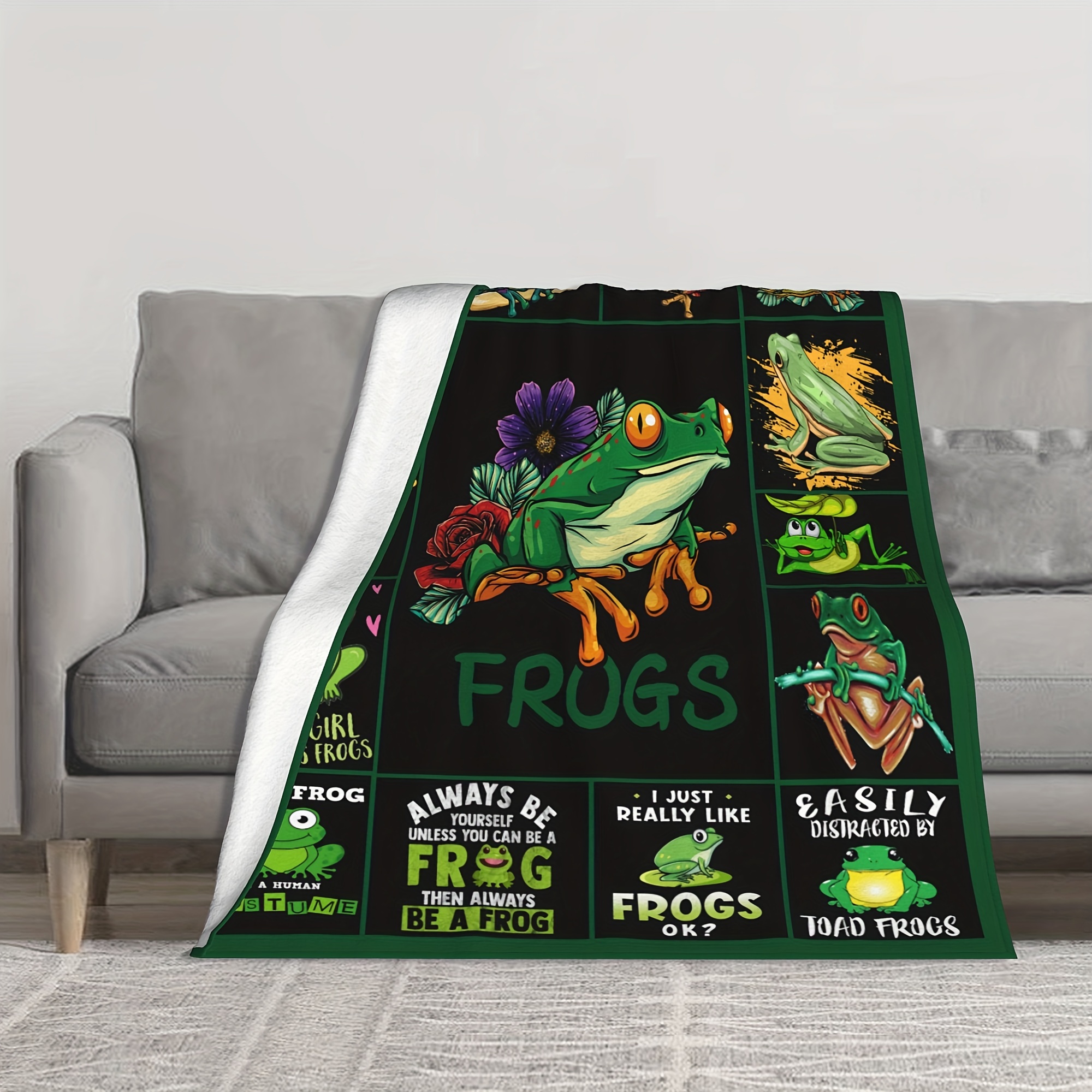Frog Blanket Soft Cozy Blanket Boys Girls Adults Creative - Temu Canada