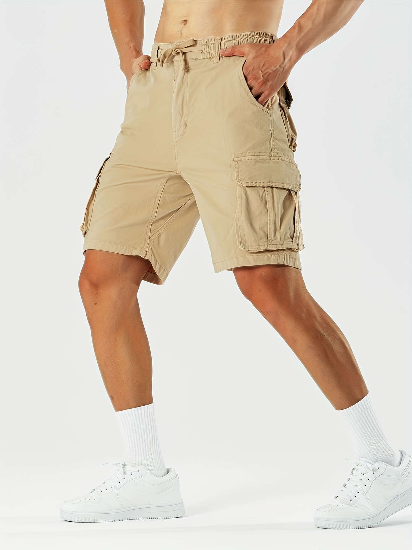 Women Cargo Shorts Sports Half Pants Trousers Multi Pocket Loose Thin Plus  Size