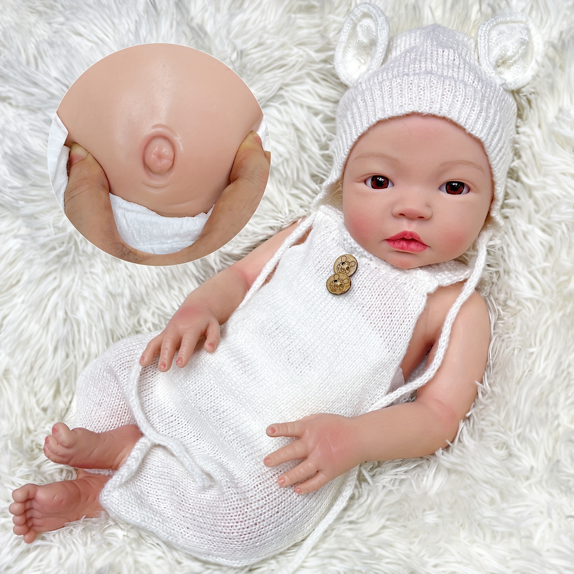 Muñecas realistas de bebé recién nacido – Niña de 18 pulgadas, cuerpo  entero de silicona, regalo de cumpleaños
