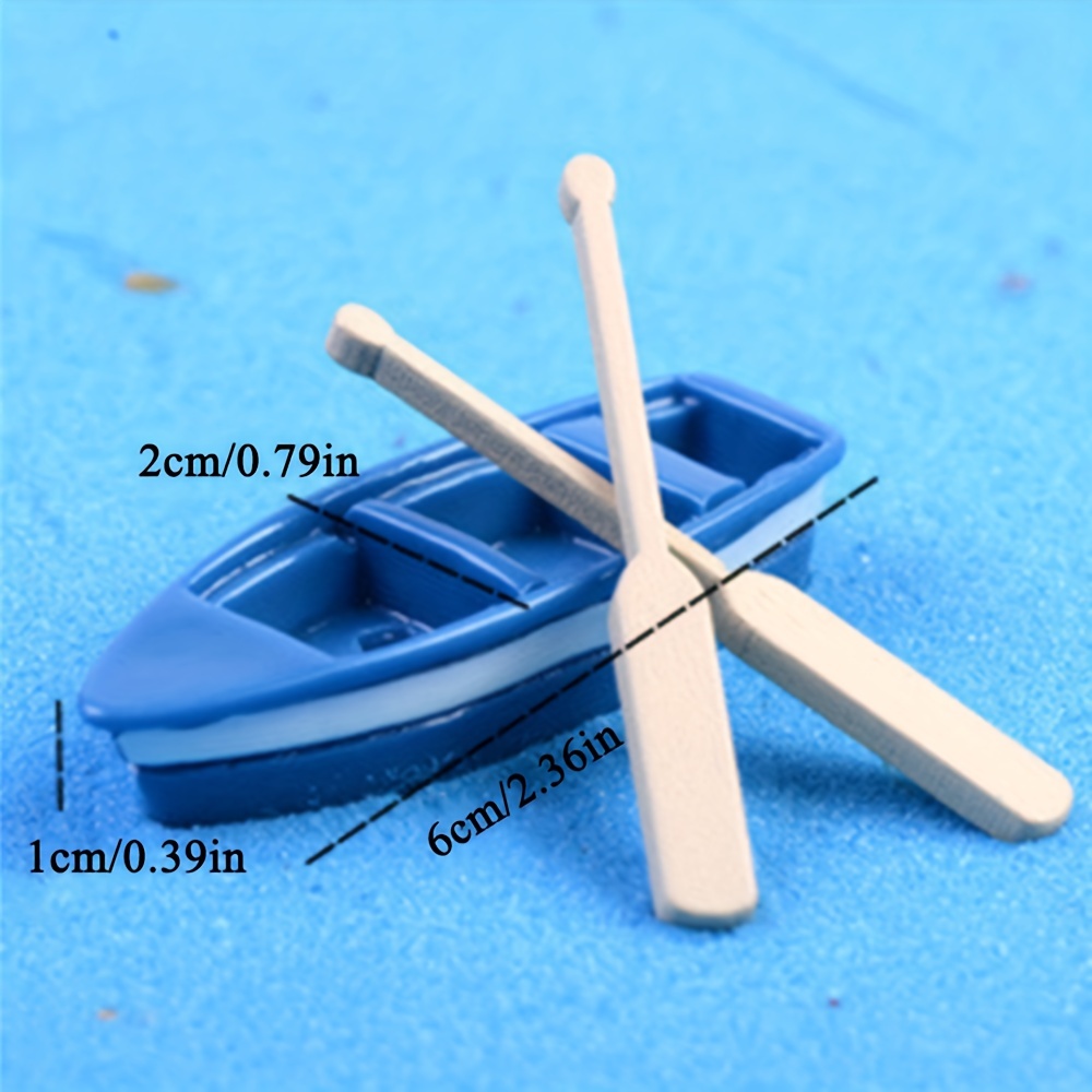 2pcs Wooden Mini Boat Model Small Wooden Fishing Boat Small Model