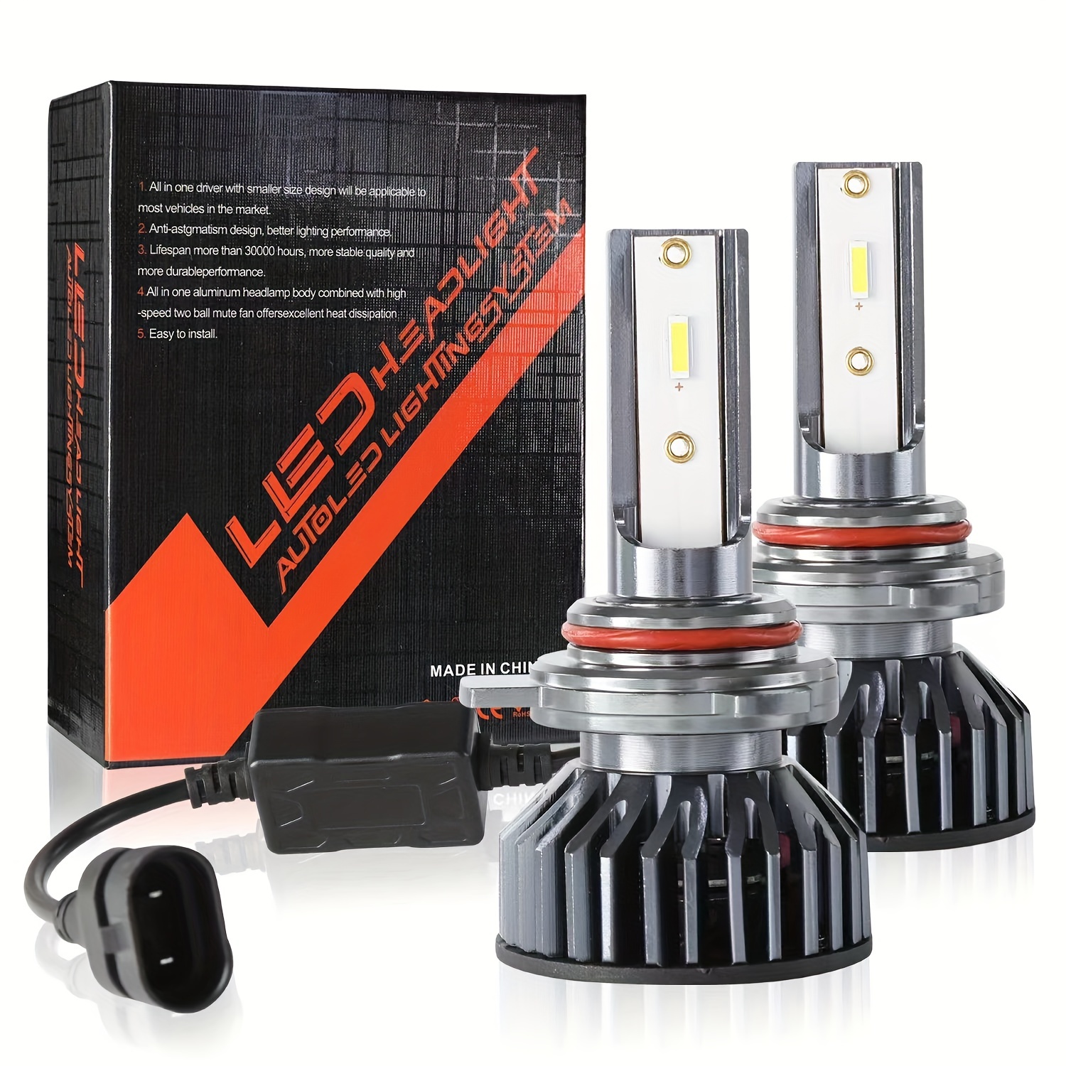 H7 Led Headlights Bulbs 100w Super Bright For Auto H1 H4 H11 9006 9012 5570  Csp Chips 4300k 6000k Extremely High Power Car Light