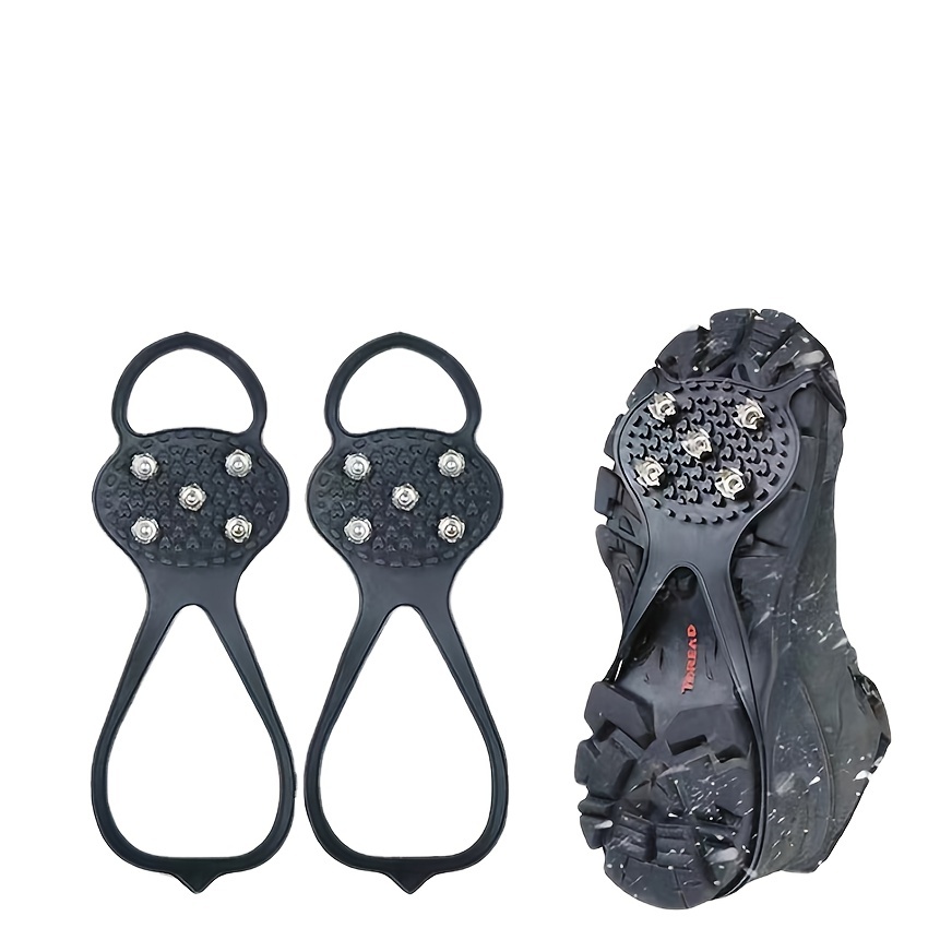 1pair Non Slip Shoe Grips Ice Cleats Snow Grips Crampon For Shoes And Boots