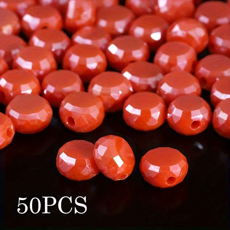 PATIKIL Perles En Verre Briolette Rondelle De 6 Mm, 5 Pièces
