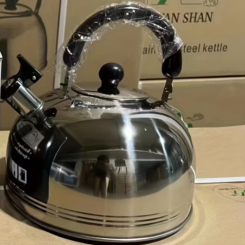 Stainless Steel Whistling Kettle, 1L Large Capacity Sounding Kettle Water  Kettle coffee and tea Kettle for Travel Hiking Gas