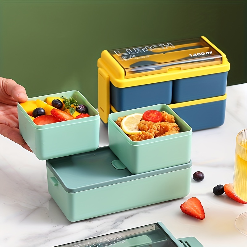 All-in-One Stackable Lunch Box Solution - Sleek and Modern Bento Box Design  Includes 2 Stackable Containers, Built-in Plastic Chopsticks, and Sealing  Strap - China Plastic Lunch Box and Lunch Box price