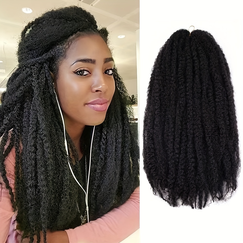 Afro Kinky Curly Marley * Twist Braid Hair Extensions Marley Braids Hair  Extensions Synthetic Twist Crochet Hair Extensions