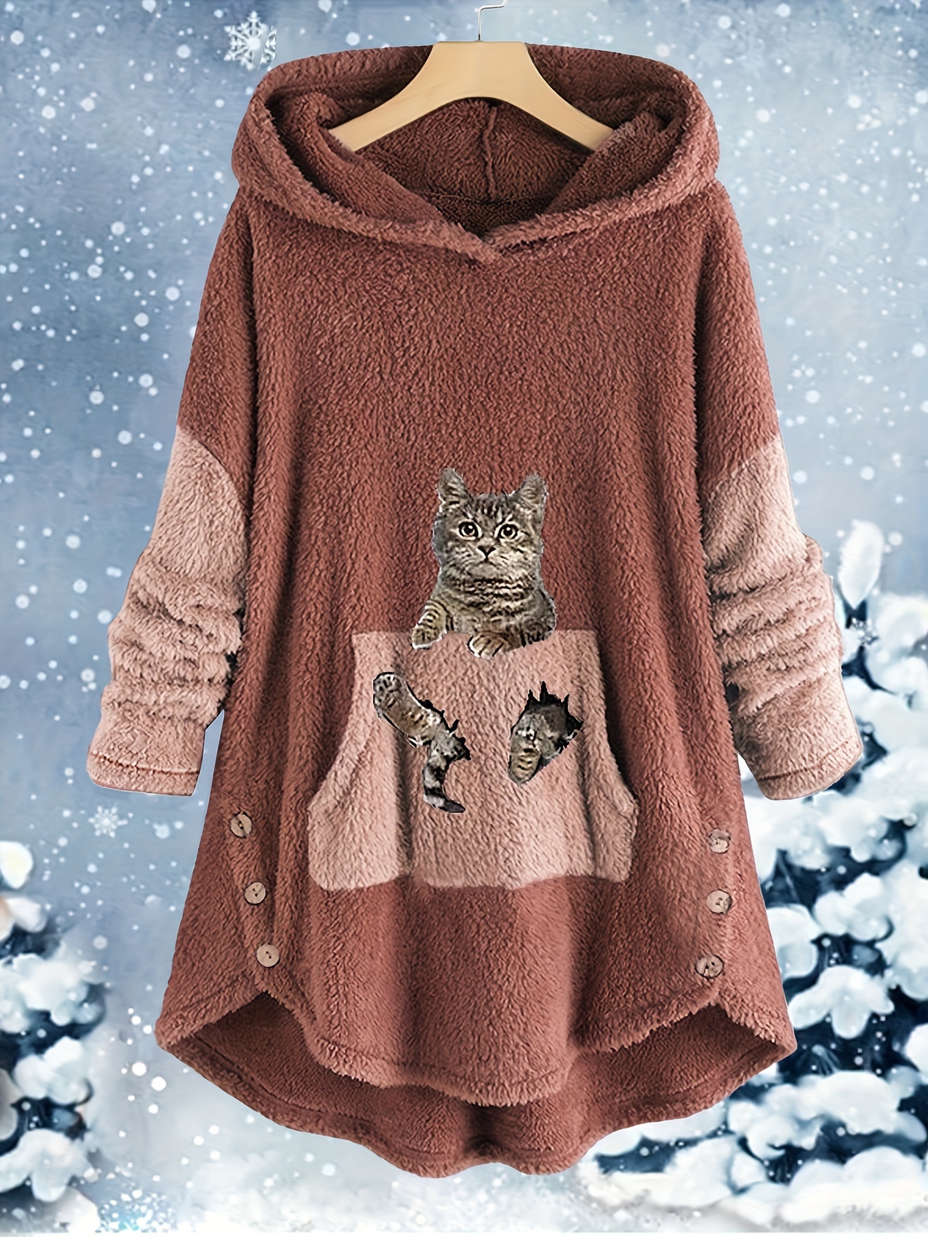 Cat Print Fleece 2 Piece Set