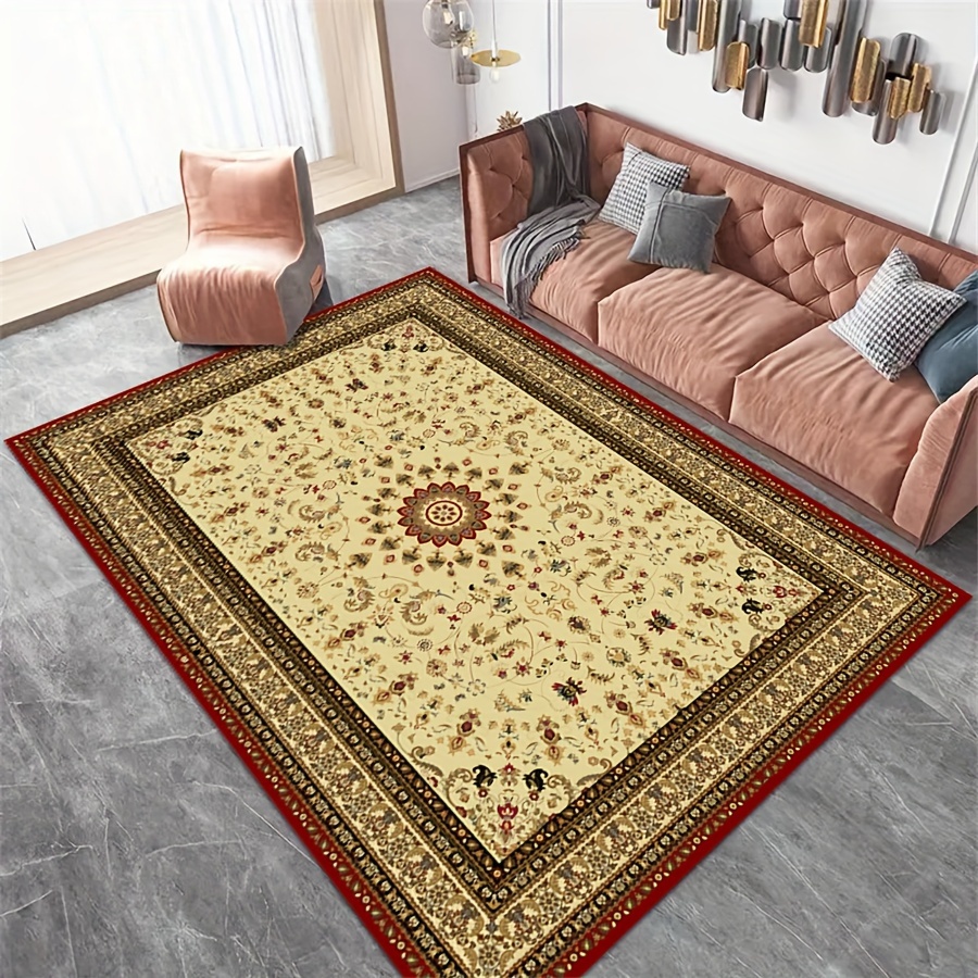 American Bohemian Round Carpet Non-slip Washable Chair Carpet Soft