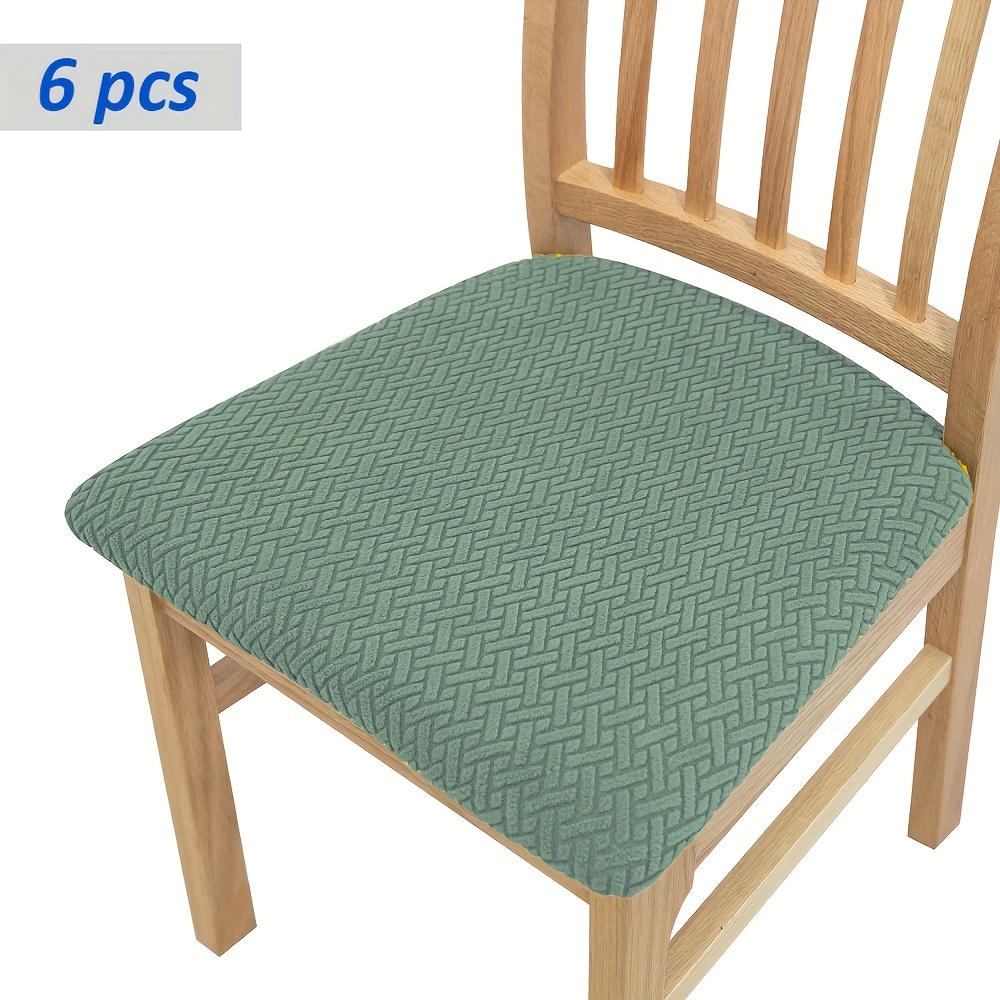 Knitted Twill Pattern Chair Cover Elastic Dining Chair - Temu