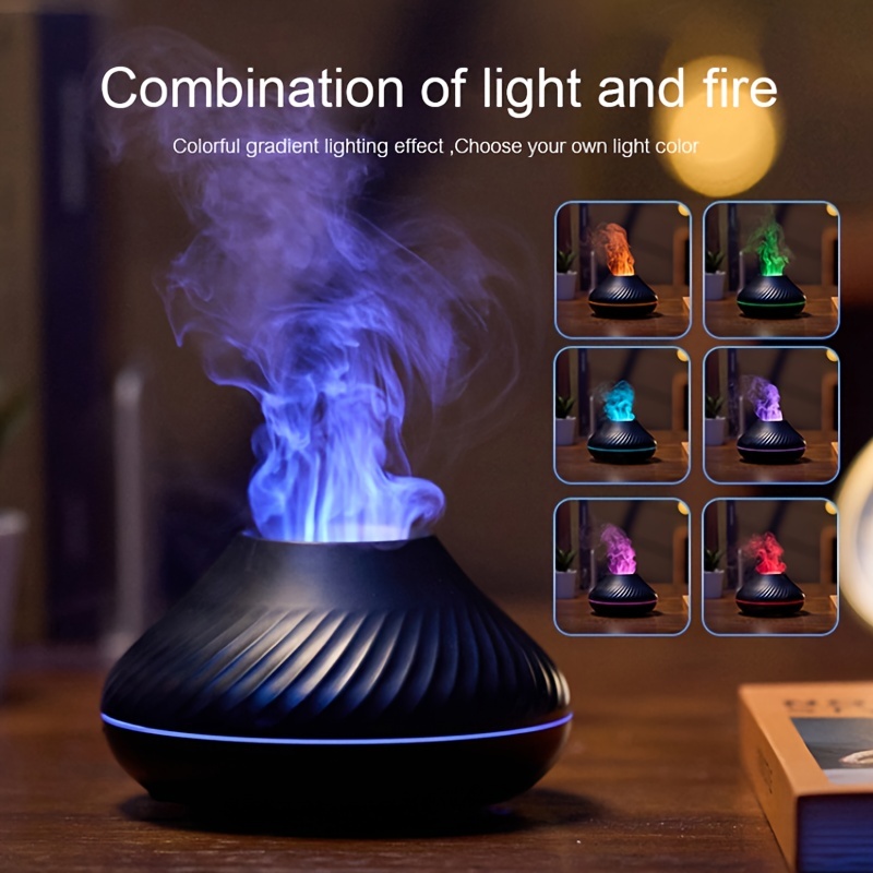 Usb Portable Air Humidifier Volcanic Aroma Diffuser Color - Temu