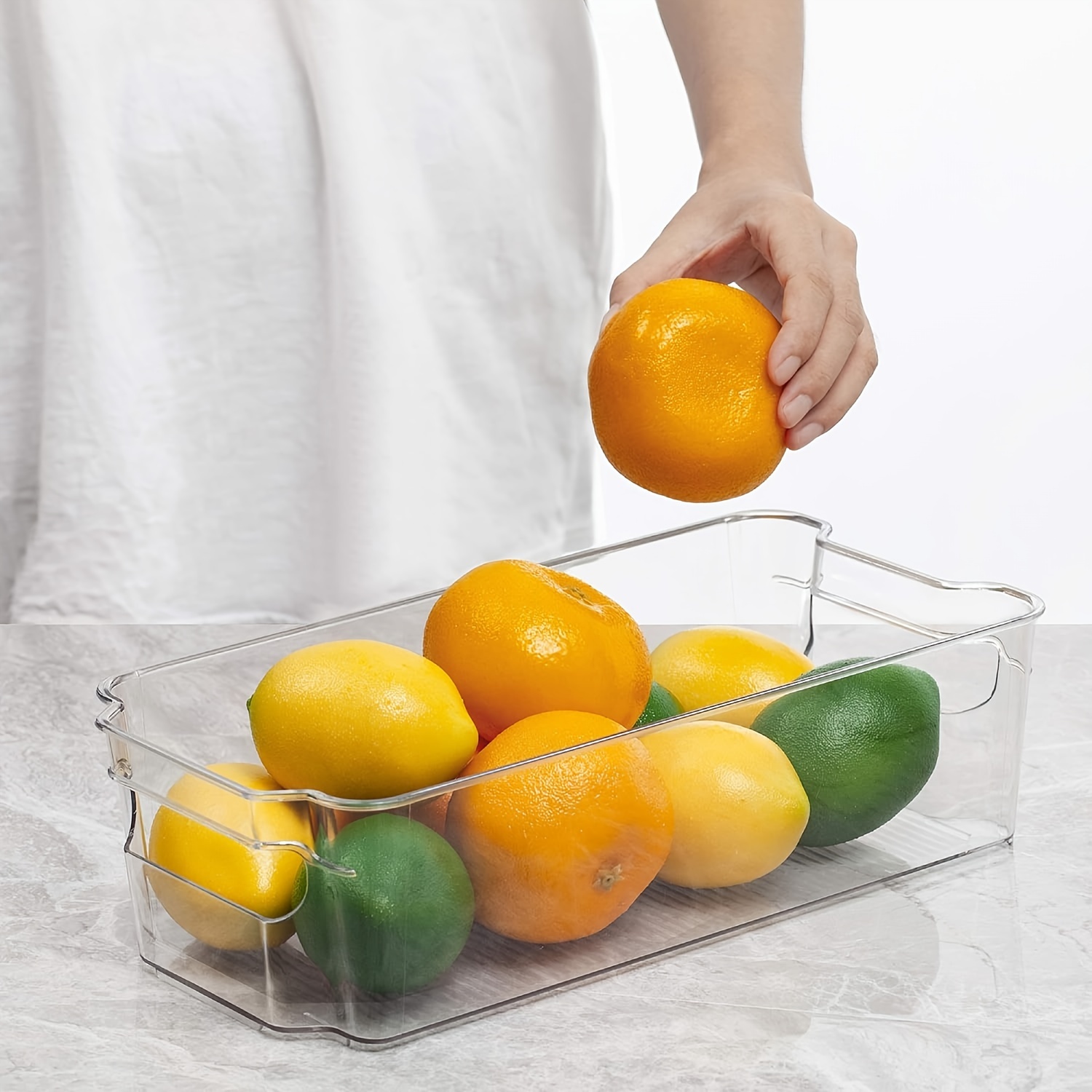 Set Of 8 Refrigerator Pantry Organizer Bins - Clear Food Storage Baskets  for Kitchen, Countertops, Cabinets, Fridge, Freezer, Bedrooms, Bathrooms 