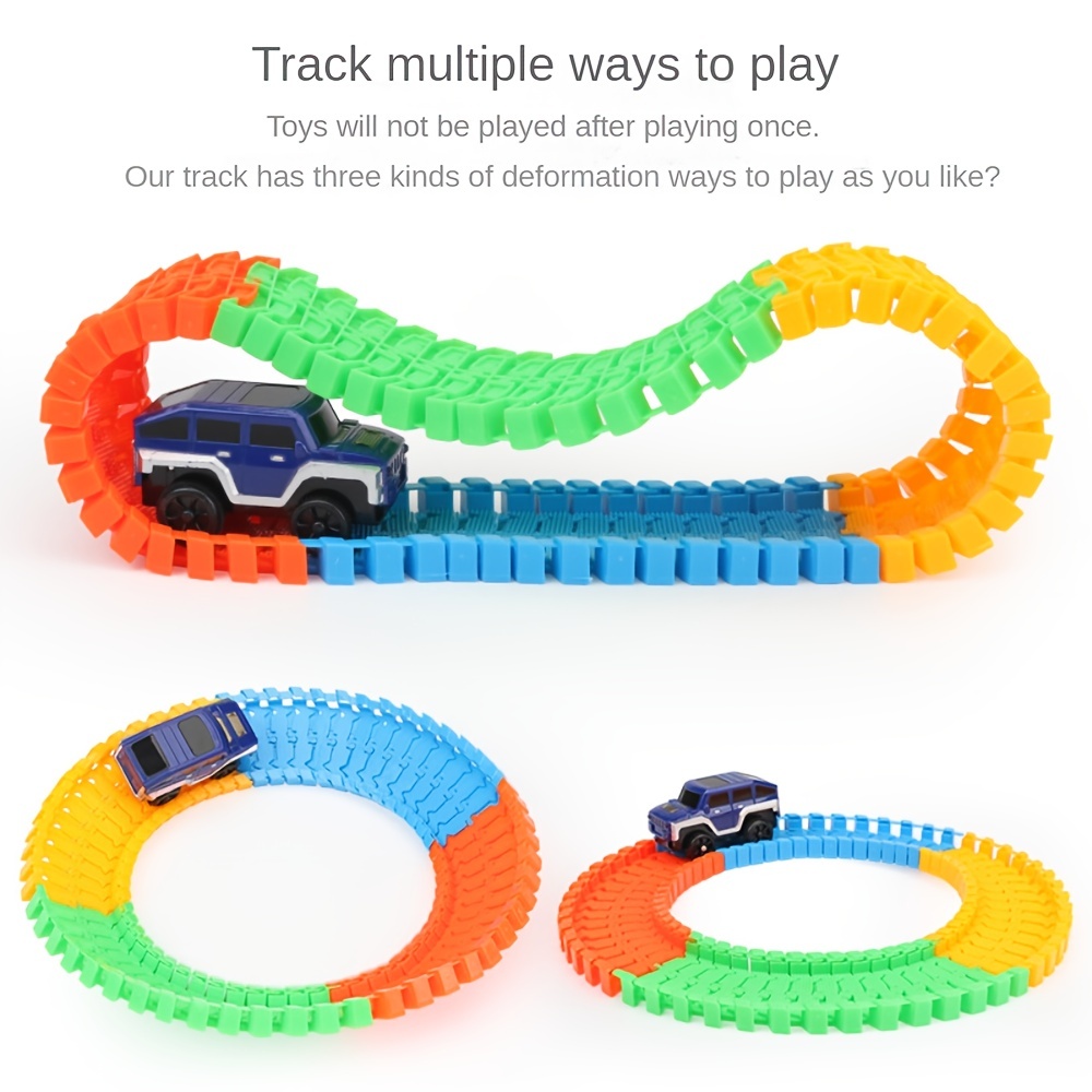 DIY Autorama Track Racing Car Toys Hot Wheels Tracks Drift Rail Car Magical  Glowing Flexible Tomica Toys For Children Boys Gifts