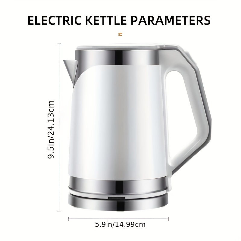 Portable Electric Kettle Double Layer Stainless Steel Food - Temu
