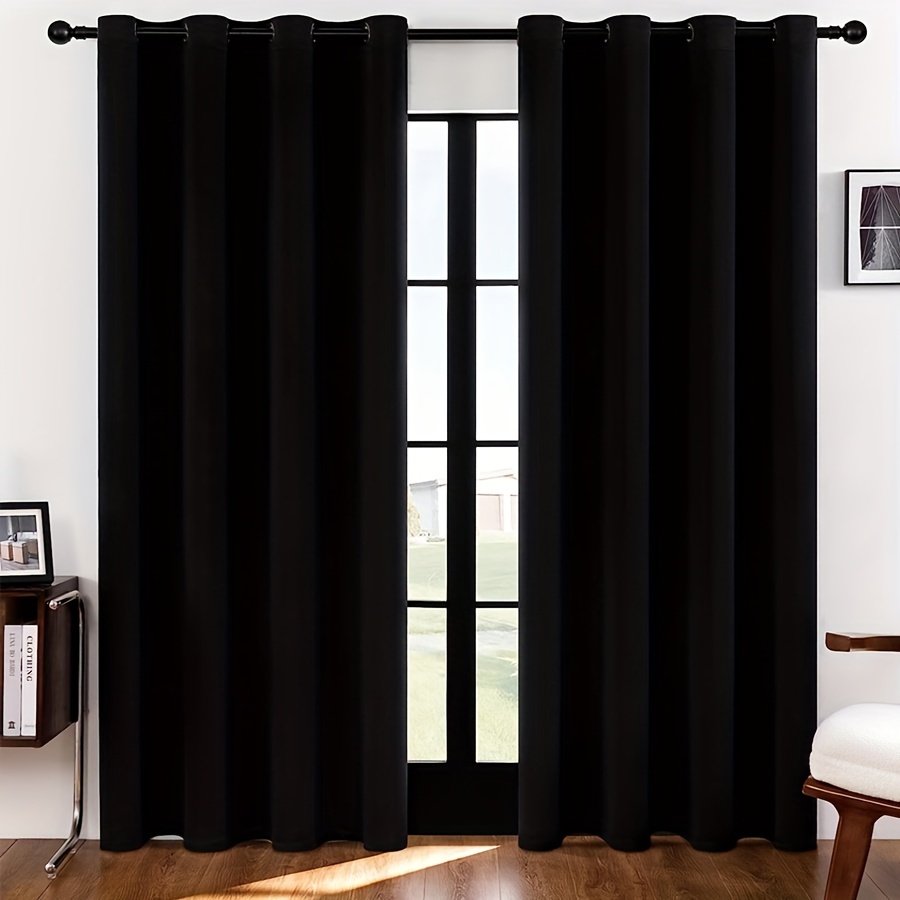 Cortinas de ventana de doble capa, opacas y transparentes con forma de  nota, panel de cortina de gasa con aislamiento térmico, para dormitorio de