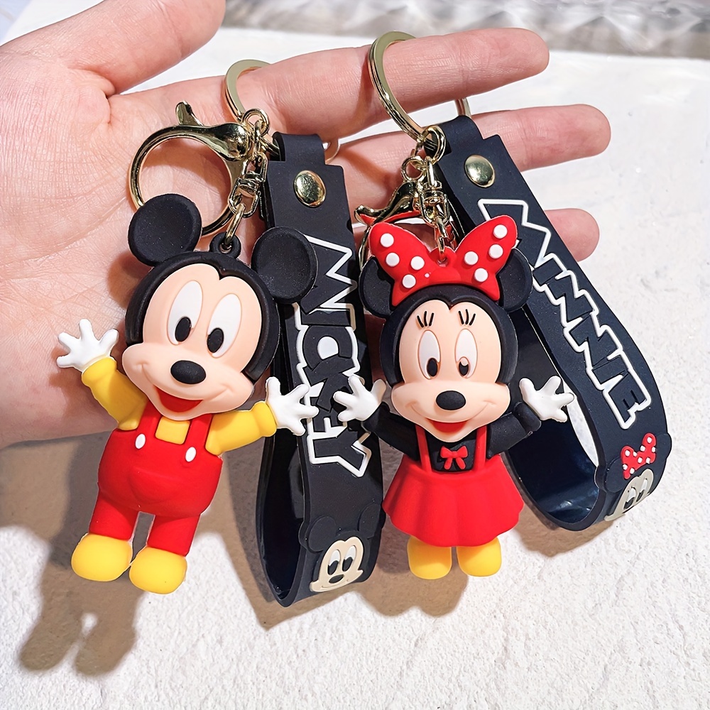 Disney Cartoon Anime Accessories Mickey Keychain Cute Minnie