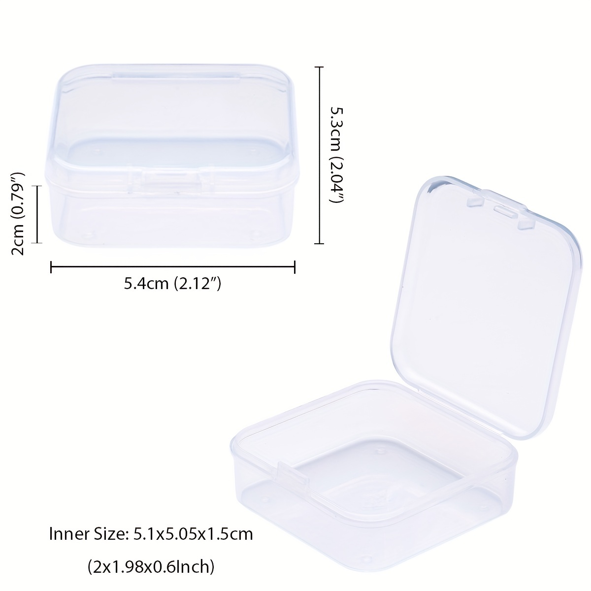 Square Clear Plastic Bead Storage Containers Jewelry - Temu Canada