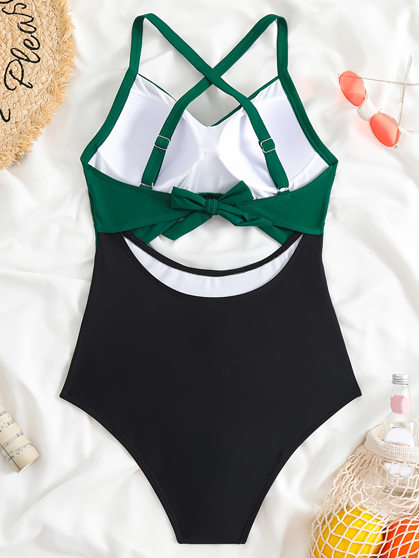 Color Block Cut out Tie Back Underwire One Piece Swimsuit - China Bikini  Swimwear and Bathing Suits price