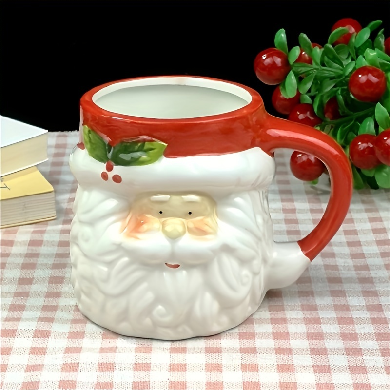 Cartoon Santa Claus Cup Ceramic Santa Claus Mug For Home - Temu