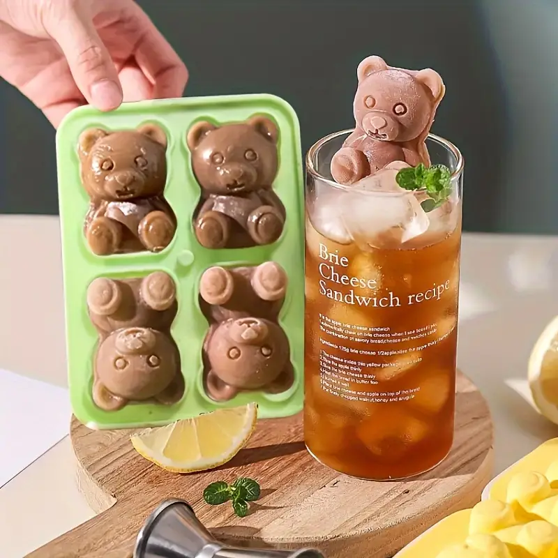 Bear Ice Cube Making Mold Ice Cube Tray For Frozen Coffee, Milk