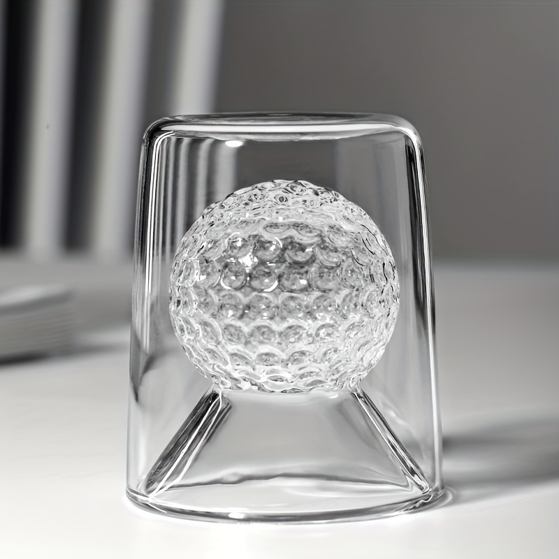 Golf Ball Glass Cup Double Walled High Borosilicate Glass - Temu