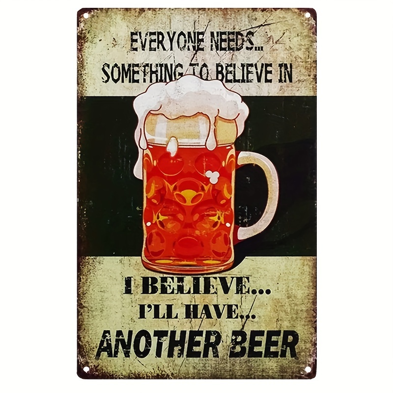 1pc Funny Metal Signs Cheers Wall Decor Accessories For Home Bar