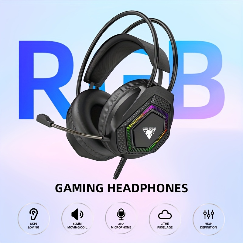 Gaming Headphone For Ps4 Xbox One Pc Wired Illuminated - Temu