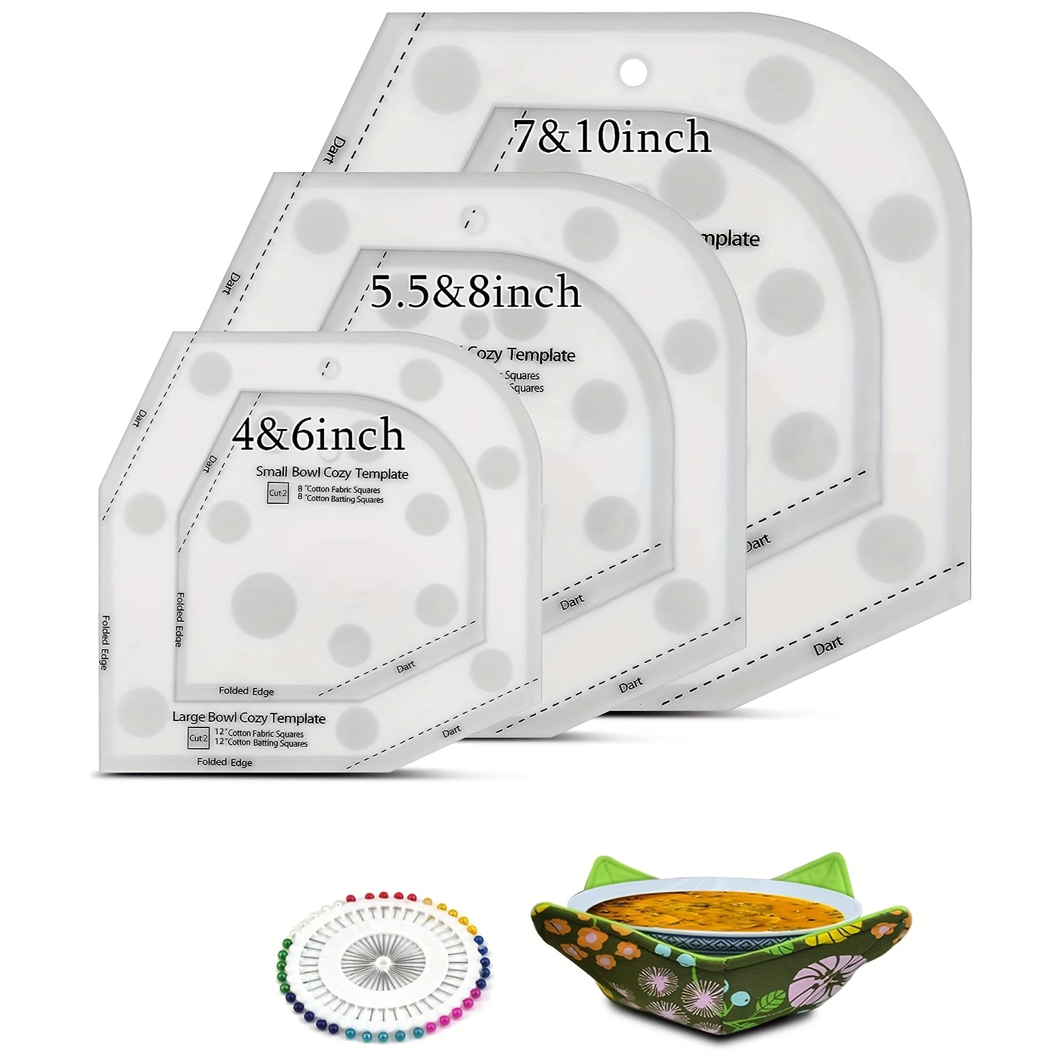 Bowl Cozy Template Cutting Ruler Kit Acrylic Transparent - Temu