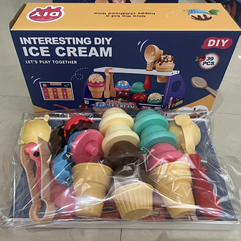 New Children's Play House Toy Simulation Ice Cream Machine - Temu