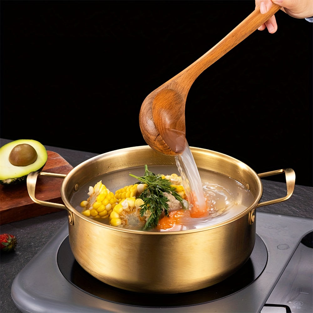 1pc coréen Ramen nouilles Pot, 1160 ml/39.22 oz, acier inoxydable Double  oreille pot à soupe, nouilles instantanées Ramen Pot - Temu France