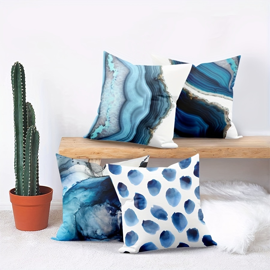 Blue and hot sale purple pillows