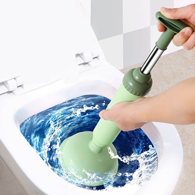 1pc Toilet Plunger High Pressure Pump Anti Clogging Toilet Cleaner For  Bathroom Kitchen Sink Drain Shower Tub Cleaning - Home & Kitchen - Temu