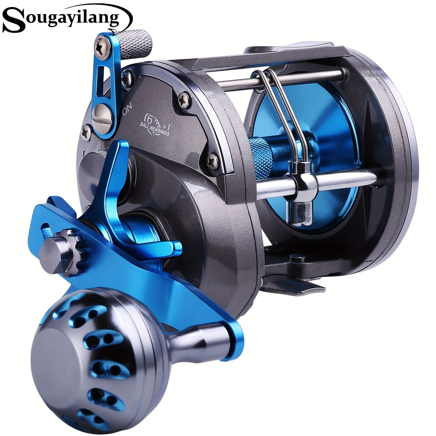 6+1 ball Sougayilang Aluminum Spinning Reel - Smooth Bearings, High Gear  Ratio for Fast Retrieval, Lightweight Design for Comfortable Fishing