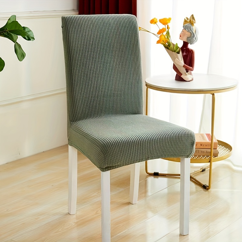 Geometric Pattern Thickened Velvet Elastic Chair Cover
