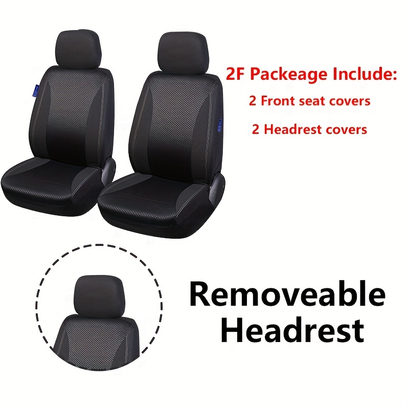 TEMU Universal Car Seat Covers Dot Jacquard And Fabrics Airbag Compatible Fit For Most Car Suv Truck Accessories