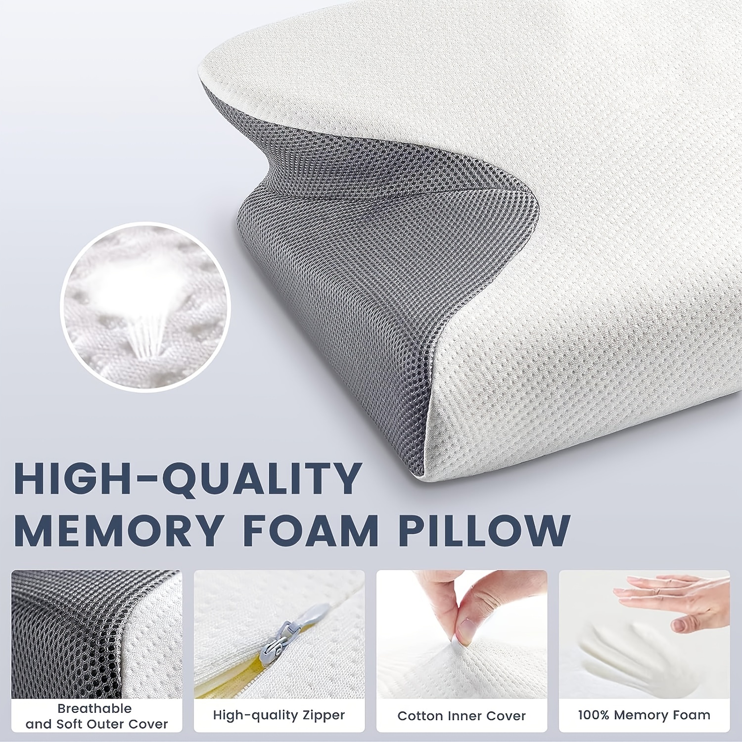 Cervical Neck Pillow Neck Shoulder Relax Memory Foam Neck - Temu