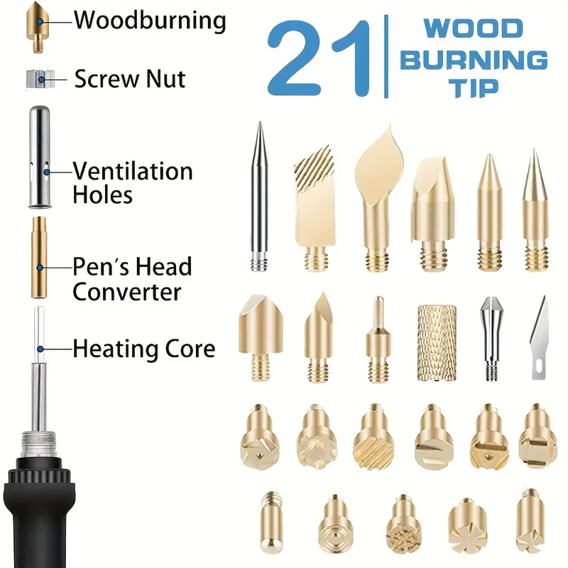 Wood Burning Kit For Beginners Adjustable Professional Wood - Temu Denmark