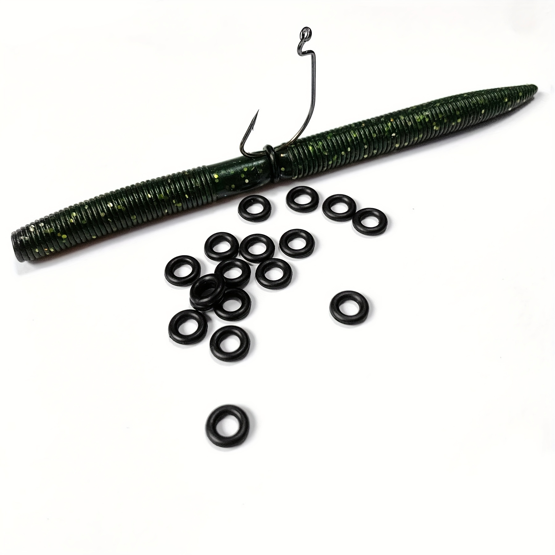 320pcs Wacky Rig O-Ring O rings Worm Fishing Tool Kit for Senkos